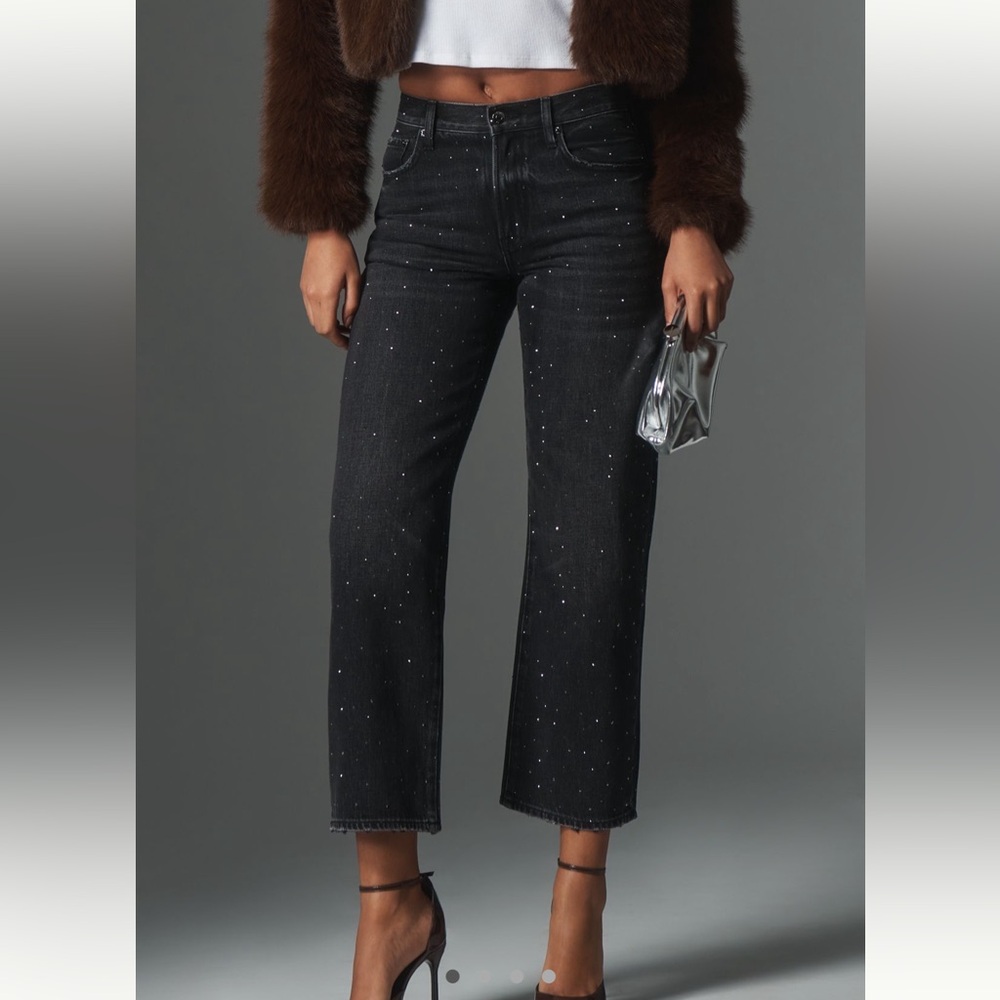 Pistola Lexi Mid Rise Bowed Straight Jean